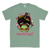 Sage Afro Messy Bun Cosmetologist Classic Tee - BundleAndBundleShop