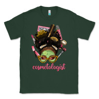 Sports Green Afro Messy Bun Cosmetologist Classic Tee - BundleAndBundleShop