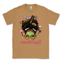 Toasted Coconut Afro Messy Bun Cosmetologist Classic Tee - BundleAndBundleShop
