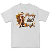 Dove Grey merry and bright black santa Premium Tee - MaliasSmallBusiness