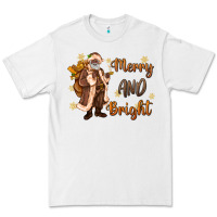 White merry and bright black santa Premium Tee - MaliasSmallBusiness
