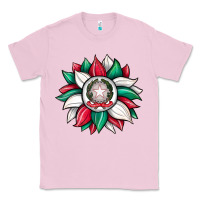 Bubblegum Pink sunflower i̇talian flag Classic Tee - JahusDesignShop