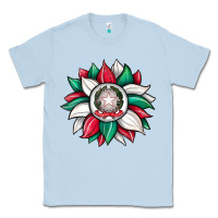 Dusty Blue sunflower i̇talian flag Classic Tee - JahusDesignShop