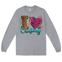 Heather Grey i love crafting Long Sleeve Tee - RanaPortraitStore