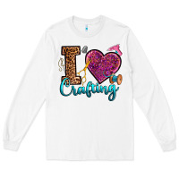 White i love crafting Long Sleeve Tee - RanaPortraitStore