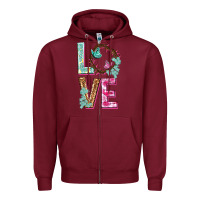 Burgundy Love crown of the thorns Easter Day Zipper Hoodie - HowdyJamesFarm