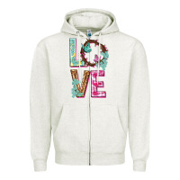 Oatmeal Heather Love crown of the thorns Easter Day Zipper Hoodie - HowdyJamesFarm