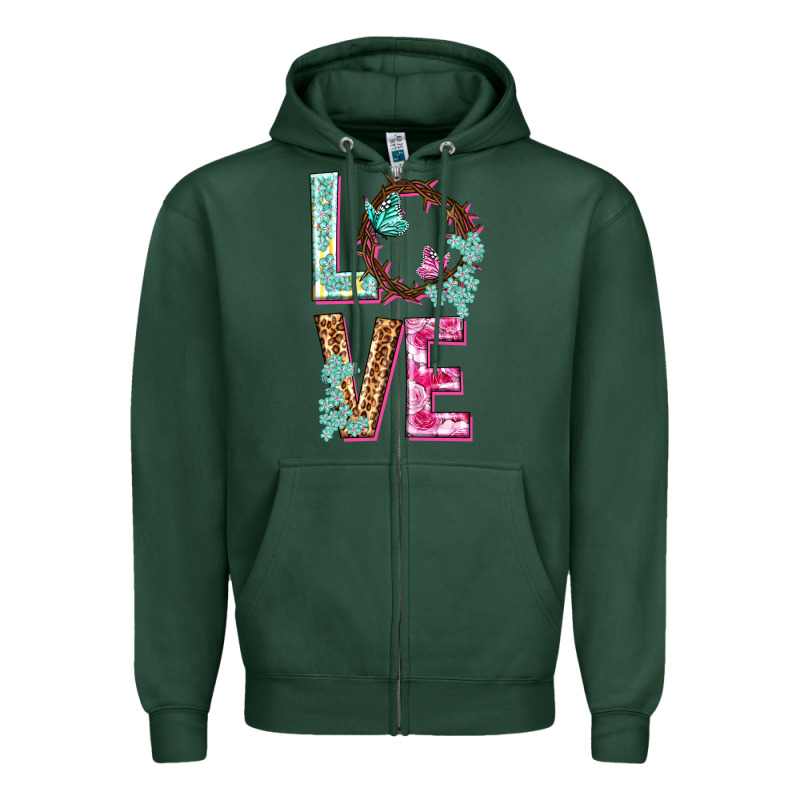 Love Crown Of The Thorns Easter Day Zipper Hoodie by HowdyJamesFarm | Teevron