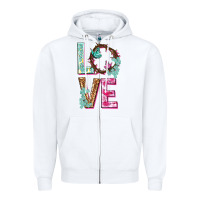 White Love crown of the thorns Easter Day Zipper Hoodie - HowdyJamesFarm