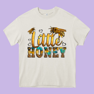 Western Little Honey Bee Heavy Core Tee Designed By Lillyallendesigns