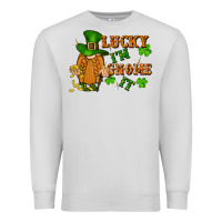 Dove Grey lucky i'm gnome it St. Patricks Day Premium Sweatshirt - FaDigitalArtStudio