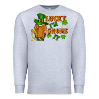 Heather Grey lucky i'm gnome it St. Patricks Day Premium Sweatshirt - FaDigitalArtStudio