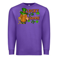 Purple lucky i'm gnome it St. Patricks Day Premium Sweatshirt - FaDigitalArtStudio
