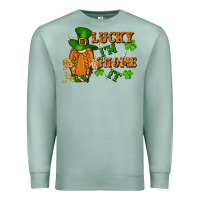 Seafoam lucky i'm gnome it St. Patricks Day Premium Sweatshirt - FaDigitalArtStudio