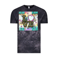 Cloud Black Leopard Love Hair And Mirror With Daisy Seamless Pattern Bbs Vintage Tee - BundleAndBundleShop