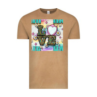 Vintage Camel Leopard Love Hair And Mirror With Daisy Seamless Pattern Bbs Vintage Tee - BundleAndBundleShop