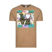 Vintage Coffee Leopard Love Hair And Mirror With Daisy Seamless Pattern Bbs Vintage Tee - BundleAndBundleShop