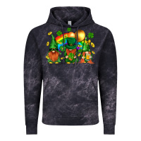 Cloud Black st. patricks  gnomies with rainbow Vintage Hoodie - BundleAndBundleShop