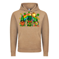 Vintage Coffee st. patricks  gnomies with rainbow Vintage Hoodie - BundleAndBundleShop