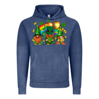 Vintage Denim st. patricks  gnomies with rainbow Vintage Hoodie - BundleAndBundleShop