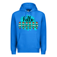 True Royal Hello Summer Serape Turquoise Premium Hoodie - CowCowDesign