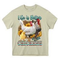 Mossy Western Life Is Better With Chickens Heavy Core Tee - LillyAllenDesigns