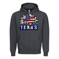 Smoke texas 4th of july Zipper Hoodie - CowGirlArtShop