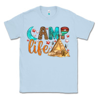 Dusty Blue Camp Life Classic Tee - BundleAndBundleShop