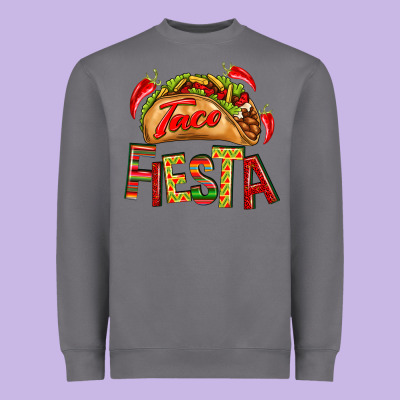 Taco Fiesta Heavyweight Sweatshirt Designed By Texasbilliewilder