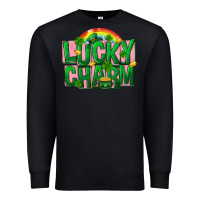 Black St. Patrick's Day lucky charm Premium Sweatshirt - FaDigitalArtStudio