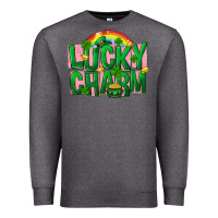 Charcoal Heather St. Patrick's Day lucky charm Premium Sweatshirt - FaDigitalArtStudio