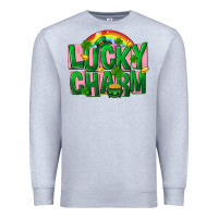 Heather Grey St. Patrick's Day lucky charm Premium Sweatshirt - FaDigitalArtStudio