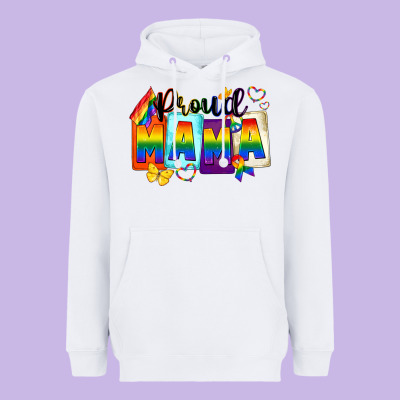 Proud Mama Heavyweight Hoodie Designed By Fadigitalartstudio