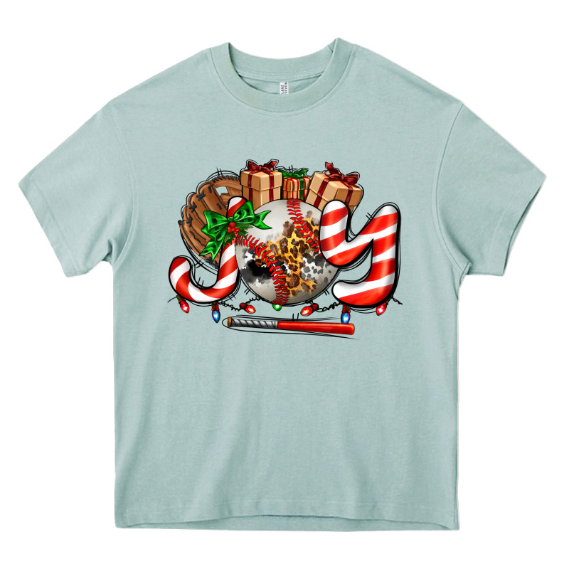 Joy With Baseball And Christmas Gift And Candies Heavy Core Tee by AdoDesignShop | Teevron