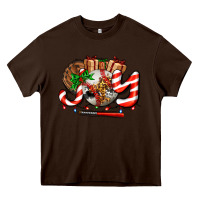 Chocolate Brown joy with baseball and christmas gift and candies Heavy Core Tee - AdoDesignShop