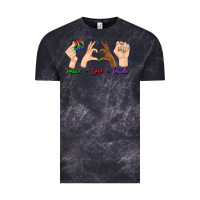 Cloud Black Peace Love Pride Vintage Tee - BundleAndBundleShop