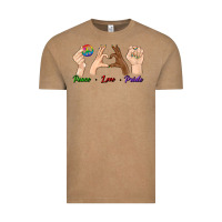 Vintage Coffee Peace Love Pride Vintage Tee - BundleAndBundleShop