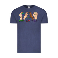Vintage Denim Peace Love Pride Vintage Tee - BundleAndBundleShop