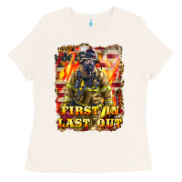 Bone First In last Out Firefighter Ladies Tee - LillyAllenDesigns