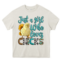 Western Just A Girl Who Loves Chicks Heavy Core Tee | Teevron