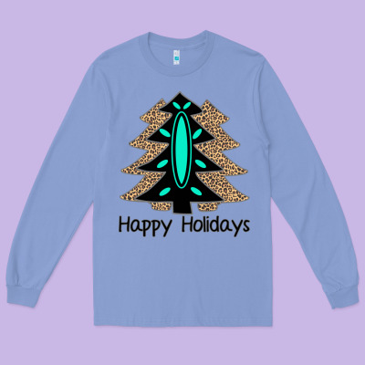 Happy Holidays Tree Long Sleeve Tee Designed By Bettercallsaul