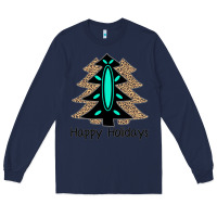 Navy Happy Holidays Tree Long Sleeve Tee - Bettercallsaul