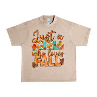 French Oak just a girl who loves fall Urban Heavy Tee - BundleAndBundleShop