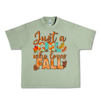 Oil Green just a girl who loves fall Urban Heavy Tee - BundleAndBundleShop