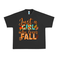 Pigment Black just a girl who loves fall Urban Heavy Tee - BundleAndBundleShop