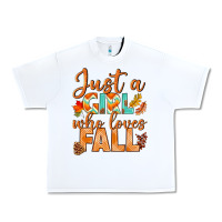 White just a girl who loves fall Urban Heavy Tee - BundleAndBundleShop