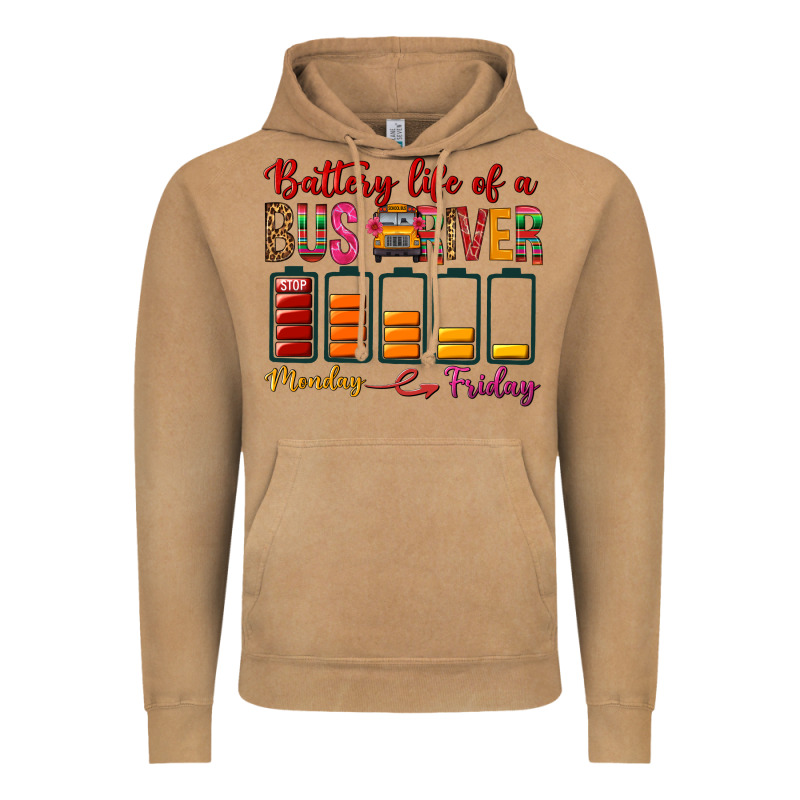 Battery Life Of A Bus Driver Vintage Hoodie by BundleAndBundleShop | Teevron