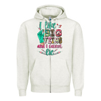Oatmeal Heather I like big veins and i cannot lie Zipper Hoodie - CowGirlArtShop