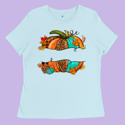Custom Pumpkin Name Ladies Tee Designed By Nancycooperartshop