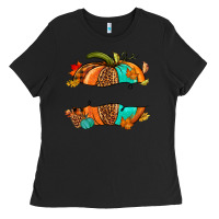 Black custom pumpkin name Ladies Tee - NancyCooperArtShop